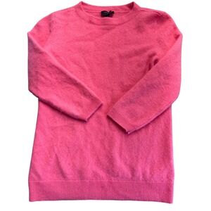 Classic Cashmere pullover coral 3/4 sleeves‎ Talbots size SM, see measurements